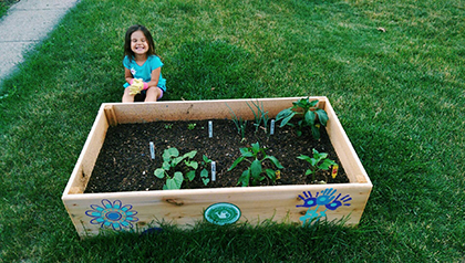 Shanoa Marie, proud owner of this Little Free Garden